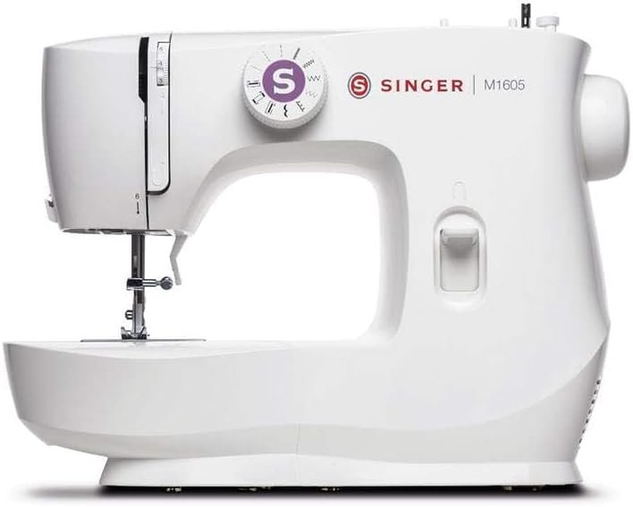 Máquina de costura de marca Singer M1605: um exemplo da classe de máquina de mesa com assistência técnica
